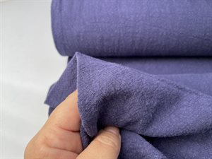 Fastvævet hør - crinkle og vasket i lækker mørk violet